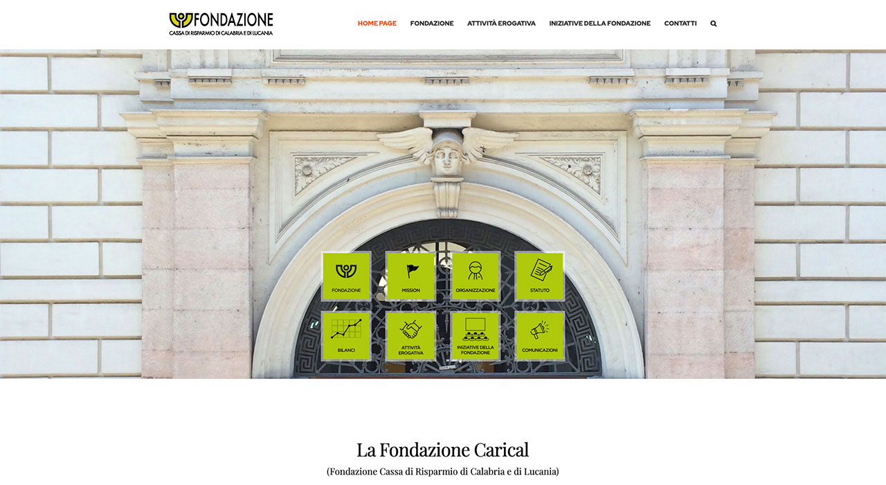 sito internet Fondazione Carical